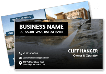 pressure washing service business card design template