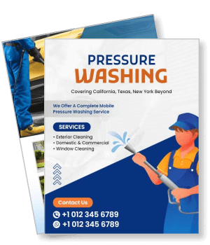 pressure washing services advertisement professional cleaning template
