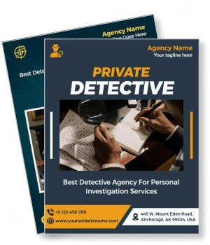 private detective agency promotional design template