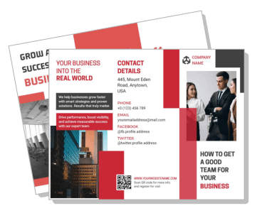 professional business marketing brochure template contact details