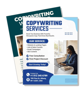 professional copywriting services flyer design promotional material template
