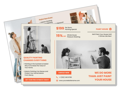 professional home painting services promotional flyer template