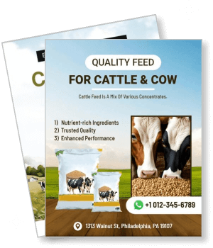 quality cattle cow feed promotion nutrient rich trusted quality enhanced performance template