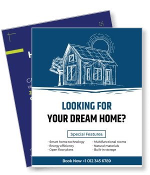 real estate brochure dream home advertisement design template