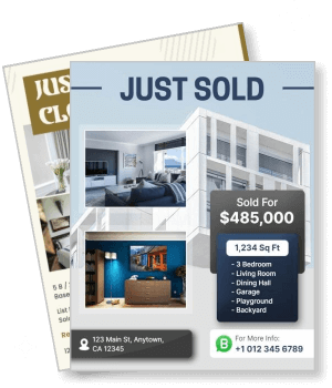 real estate just sold property flyer template modern home design