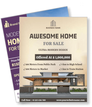 real estate modern home for sale flyer template ultra modern design advertisement