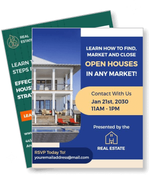 real estate open house marketing flyer january 2030 event template