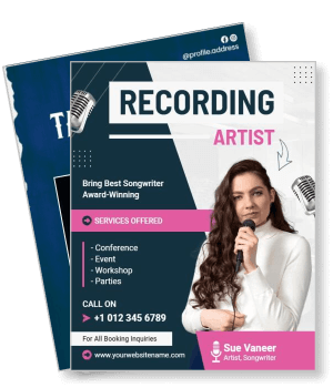 recording artist promo award winning songwriter performance services template