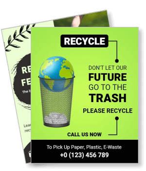 recycling awareness future goes to trash contact information template