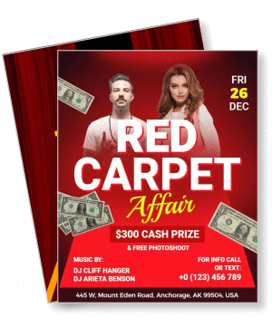 red carpet affair event anchorage 26 december dj music cash prize promotion template