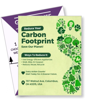 reduce your carbon footprint save our planet eco friendly tips template