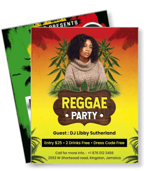 reggae party dj libby sutherland kingston jamaica template