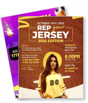 rep your jersey event flyer october 2035 yellow jersey theme template