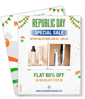 republic day special sale cosmetic products discount offer template