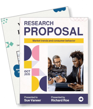 research proposal market trends consumer behavior presentation cover template