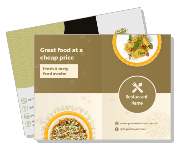 restaurant promotion flyer template great food cheap price offer