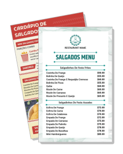 restaurant salgados menu takeout fried baked items price list template