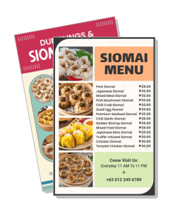 restaurant siomai menu dumplings variety price list design template