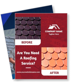 roofing service before and after company advertisement template