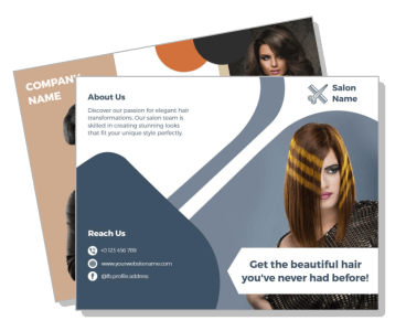 salon brochure design hair services promotion template