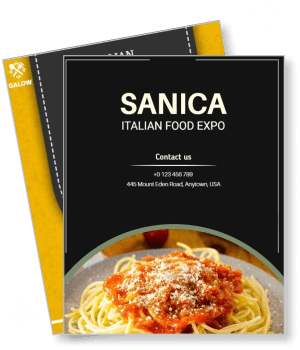 sanica italian food expo spaghetti promo template