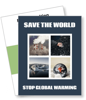 save the world stop global warming environmental awareness template