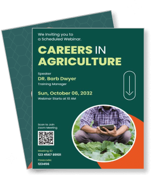 scheduled webinar careers in agriculture invitation template