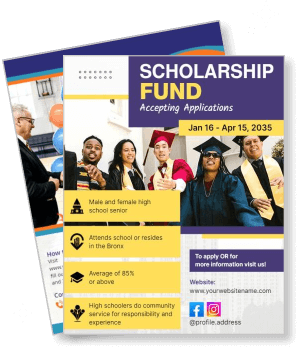 scholarship fund flyer accepting applications high school students template