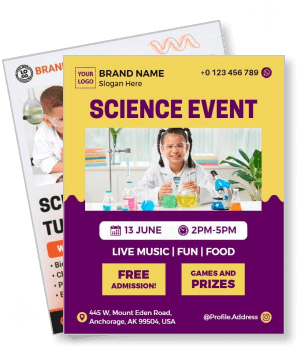 science event template free admission live music games prizes anchorage