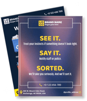see it say it sorted safety awareness brand template