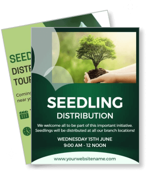 seedling distribution event green eco initiative template