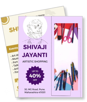 shivaji jayanti artistic shopping event promotion discount design template
