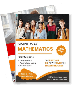 simple way mathematics education promotion brochure design template