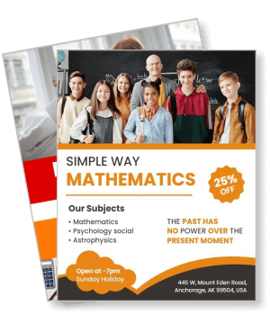 simple way mathematics education promotion design template