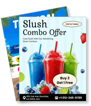 slush combo offer promotion buy two get one free drink deal template
