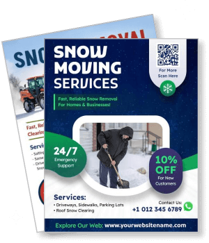 snow removal services advertisement snow shoveling promotion template