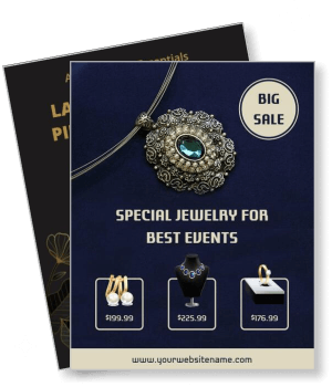 special jewelry big sale advertisement poster with prices template