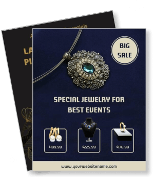 special jewelry big sale advertisement with prices template