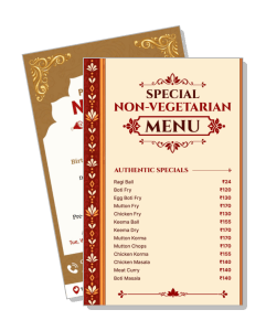 special non vegetarian menu authentic specials restaurant food item list template