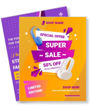 special offer super sale headphones discount promo template