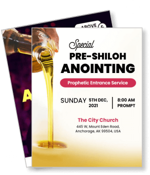 special pre shiloh anointing service with oil flowing design template