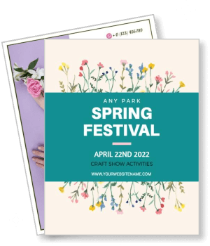 spring festival floral design 2022 craft show activities event promotion template