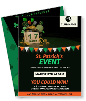 st patricks event march 17 announcement party banners template