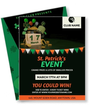 st patricks event poster march 17 announcement party banners template