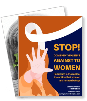 stop domestic violence against women awareness template