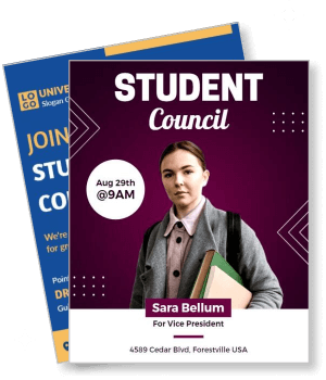 student council vice president campaign template