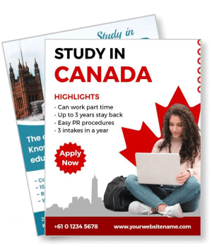 study abroad program canada education promotion template