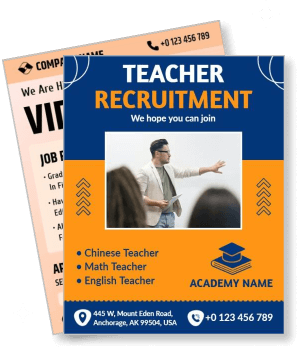 teacher recruitment academy name contact info template