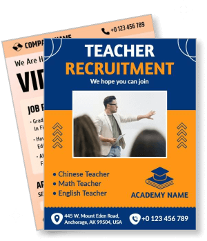 teacher recruitment poster academy name contact info template