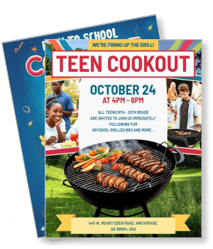 teen cookout event barbecue party october 24 anchorage graphic template